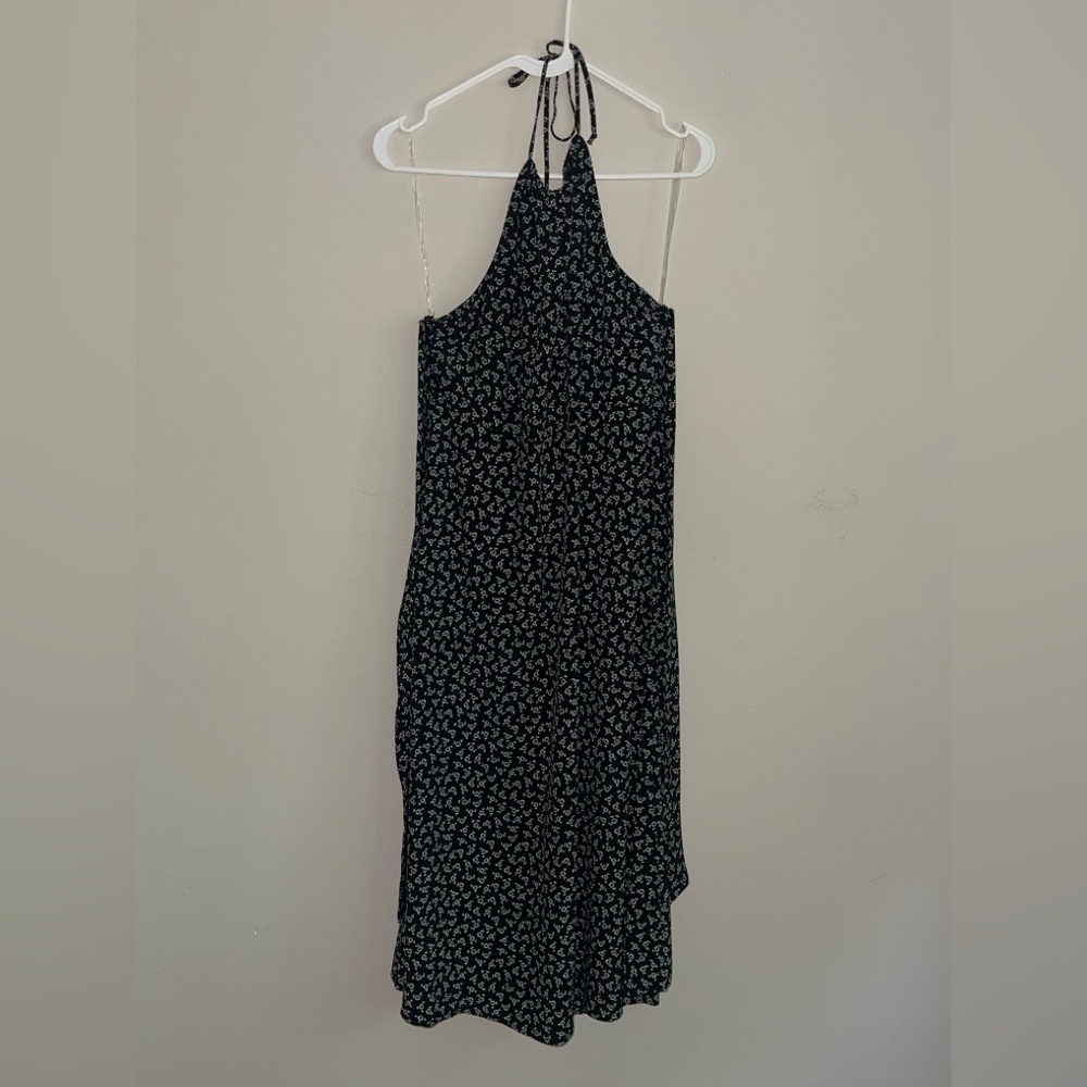 Lily Rose Black and White Floral Backless Dress